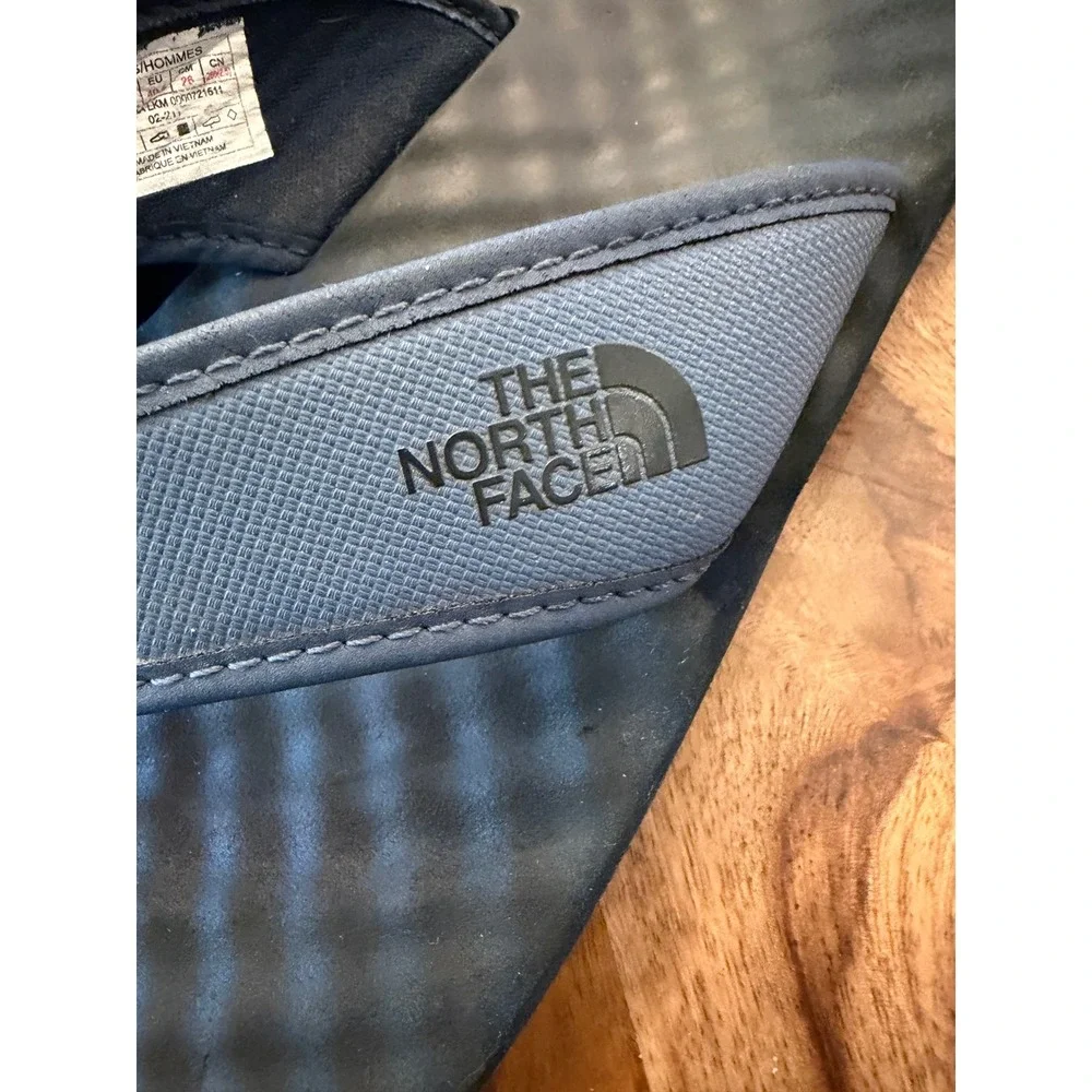 The North‎ Face Base Camp Flip Flops Mens 8 Navy Blue Black Sandals NF0A47AA